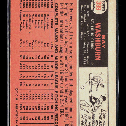 1966 Topps Ray Washburn #399