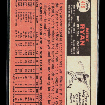 1966 Topps Mike Ryan #419