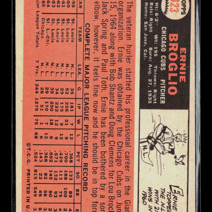 1966 Topps Ernie Broglio #423