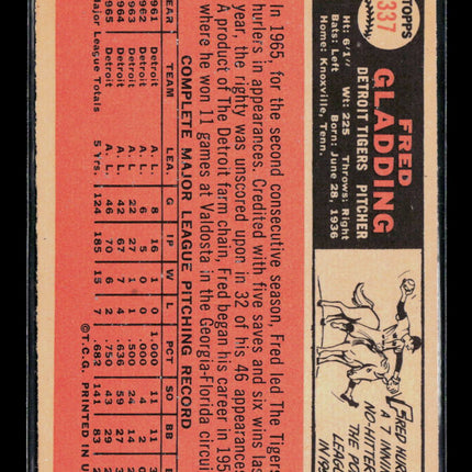 1966 Topps Fred Gladding #337