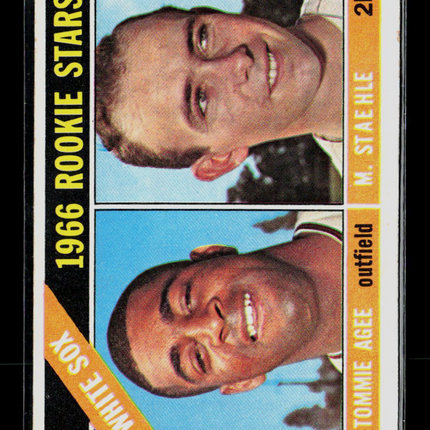 1966 Topps Tommie Agee Marv Staehle #164