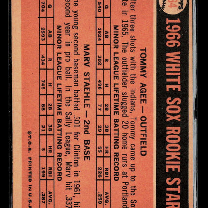 1966 Topps Tommie Agee Marv Staehle #164