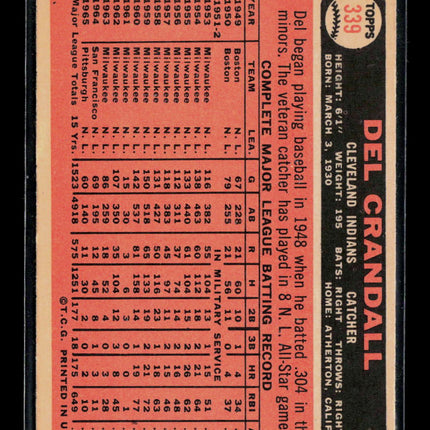 1966 Topps Del Crandall #339