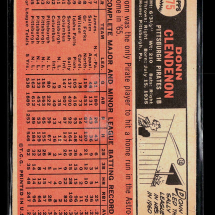 1966 Topps Donn Clendenon #375