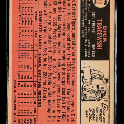 1966 Topps Dick Tracewski #378