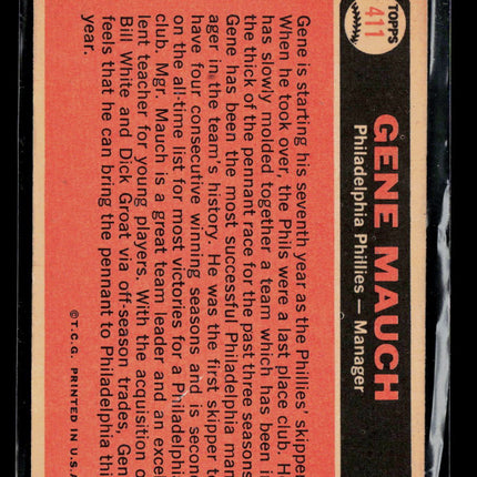 1966 Topps Gene Mauch #411