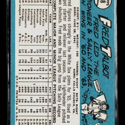 1965 Topps Fred Talbot #58