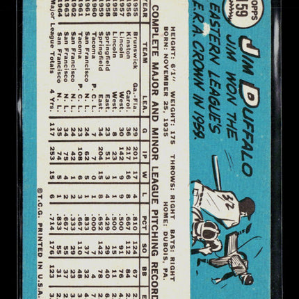 1965 Topps Jim Duffalo #159