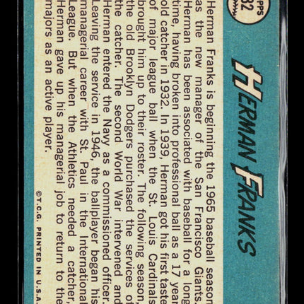 1965 Topps Herman Franks #32