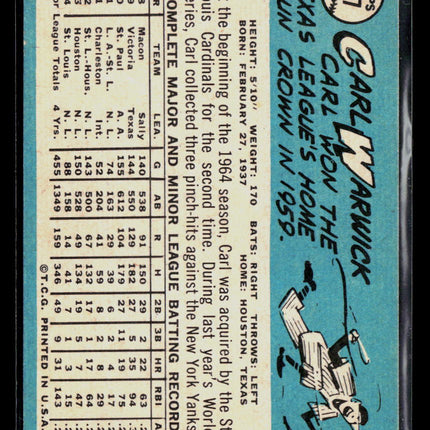 1965 Topps Carl Warwick #357