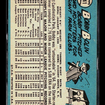 1965 Topps Bobby Bolin #341