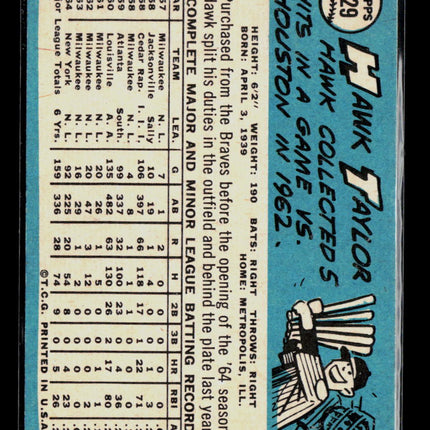 1965 Topps Hawk Taylor #329