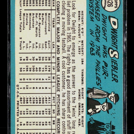 1965 Topps Dwight Siebler #326