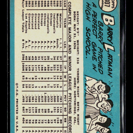 1965 Topps Barry Latman #307