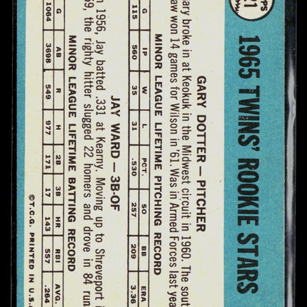1965 Topps Gary Dotter Jay Ward #421