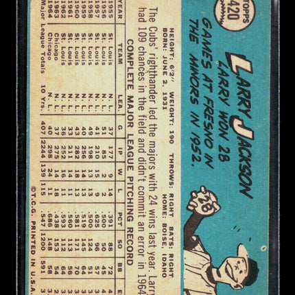 1965 Topps Larry Jackson #420