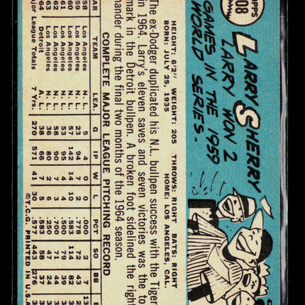 1965 Topps Larry Sherry #408