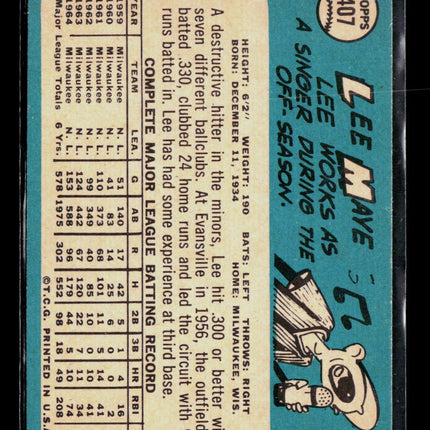 1965 Topps Lee Maye #407