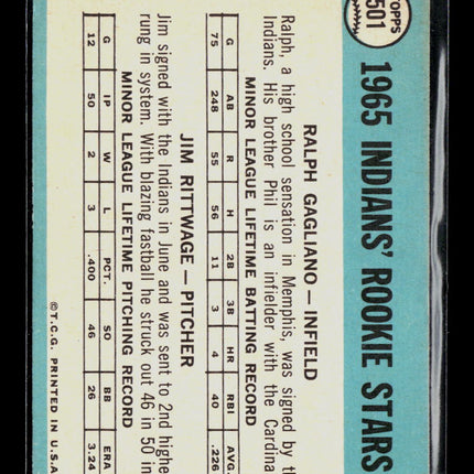 1965 Topps Jim Rittwage Ralph Gagliano #501
