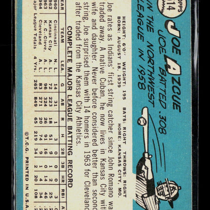 1965 Topps Joe Azcue #514
