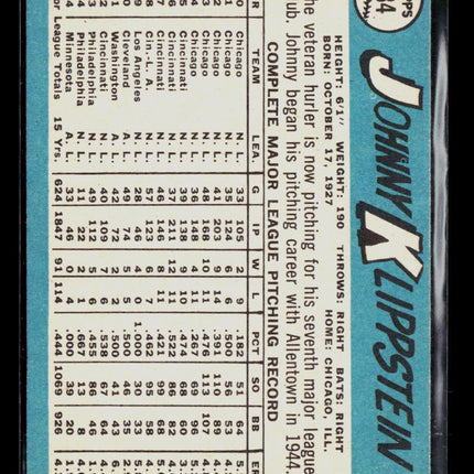1965 Topps Johnny Klippstein #384