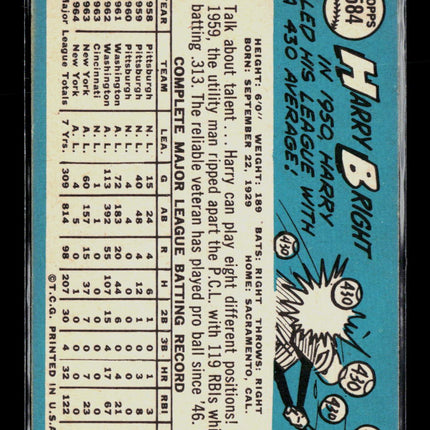 1965 Topps Harry Bright #584