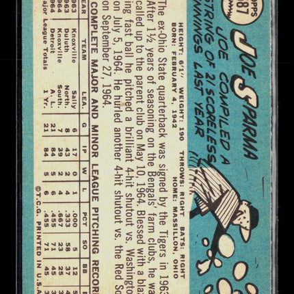 1965 Topps Joe Sparma #587