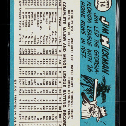 1965 Topps Jim Hickman #114