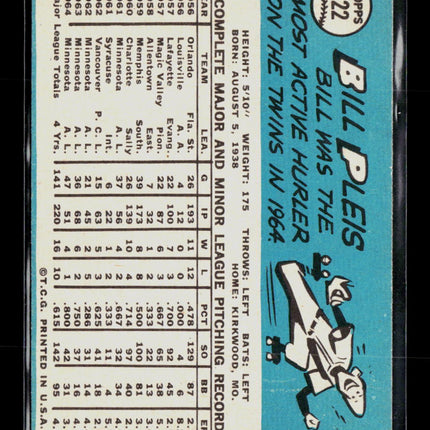 1965 Topps Bill Pleis #122