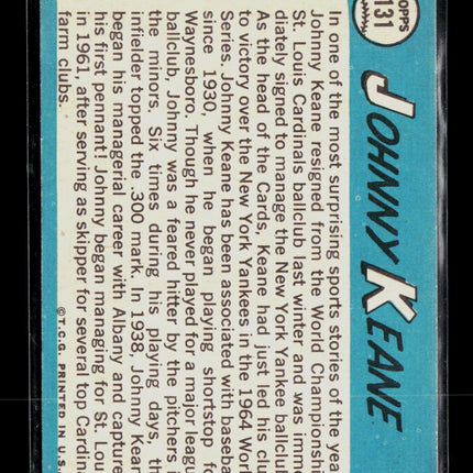 1965 Topps Johnny Keane #131