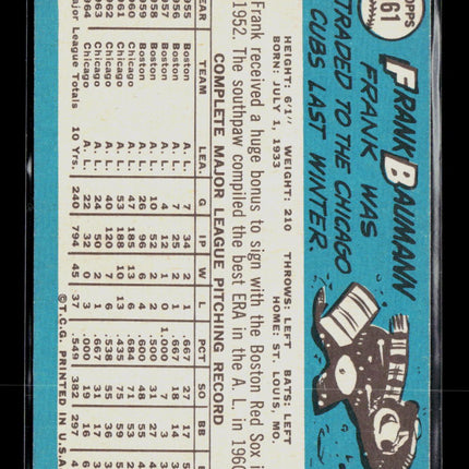 1965 Topps Frank Baumann #161