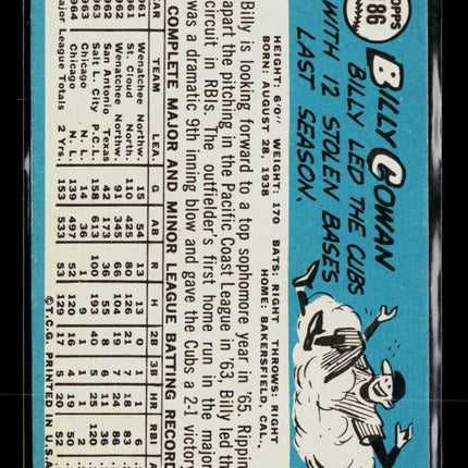 1965 Topps Billy Cowan #186
