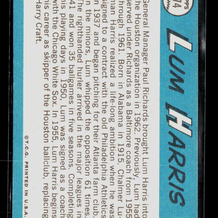 1965 Topps Lum Harris #274