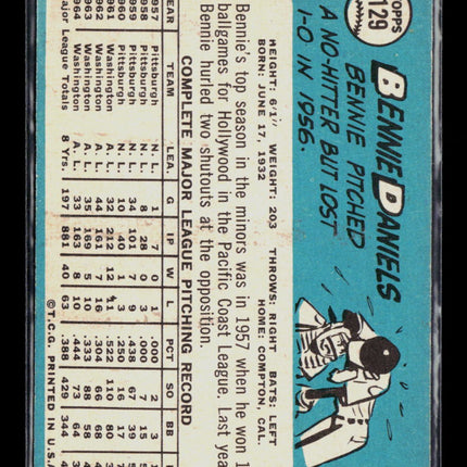 1965 Topps Bennie Daniels #129