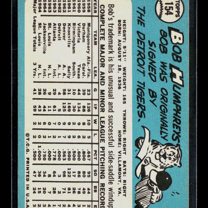 1965 Topps Bob Humphreys #154