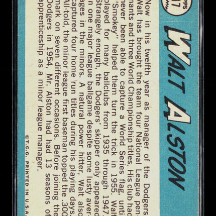1965 Topps Walt Alston #217