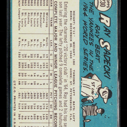 1965 Topps Ray Sadecki #230