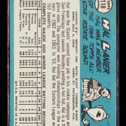 1965 Topps Hal Lanier #118