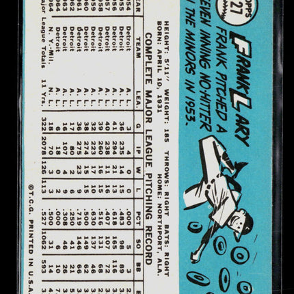 1965 Topps Frank Lary #127