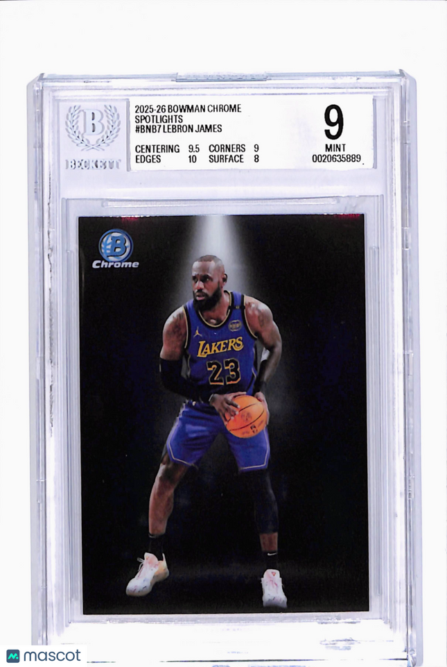 2025 Bowman Chrome Spotlights LeBron James #BNB-7 BGS 9