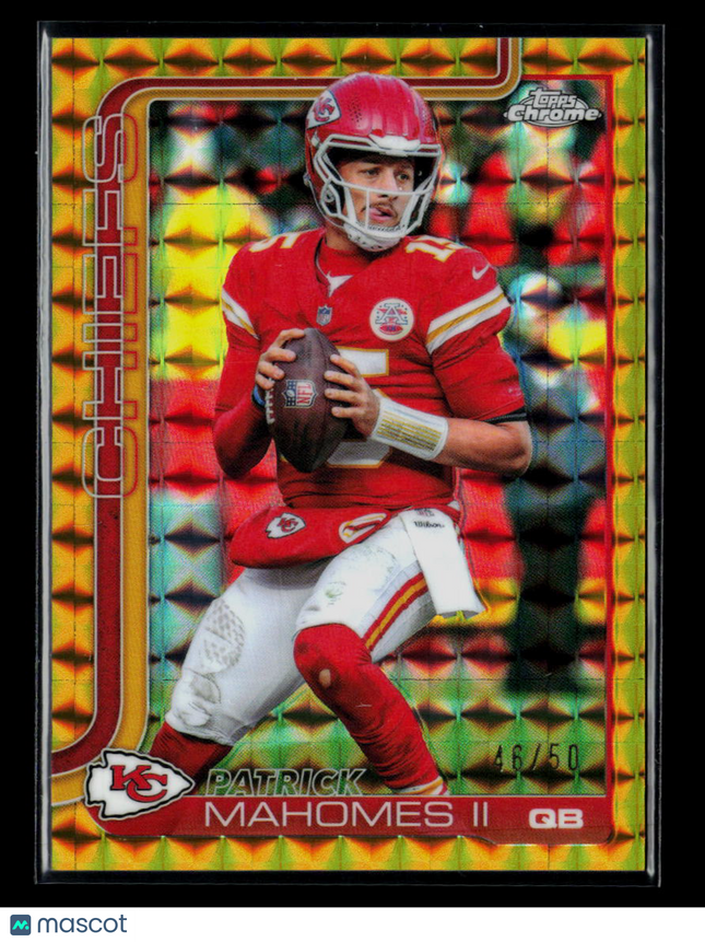 2025 Topps Chrome Patrick Mahomes II #148 Gold Geometric 46/50