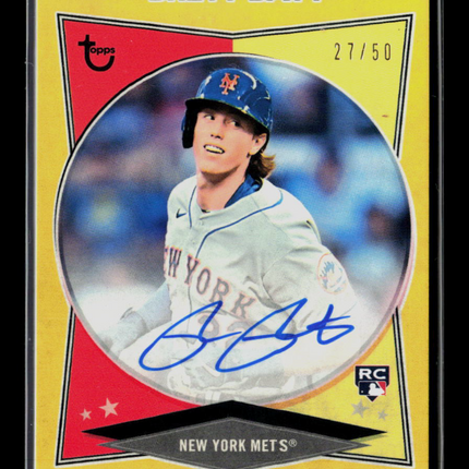 2023 Topps Brooklyn Collection Brett Baty #AC-BBA RC 27/50 Auto