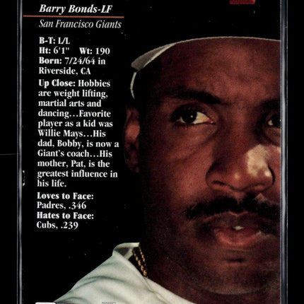 1993 Leaf Studio Barry Bonds #12