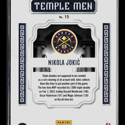 2024 Panini Phoenix Temple Men Nikola Jokic #15 Red Ice