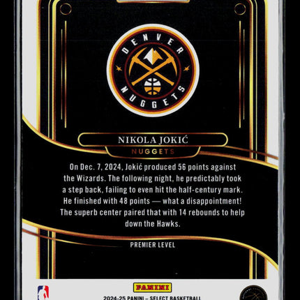 2025 Panini Select Nikola Jokić #140 Prizm Premier Level