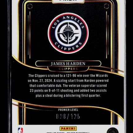 2025 Panini Select James Harden #103 Camo Premier Level 098/125