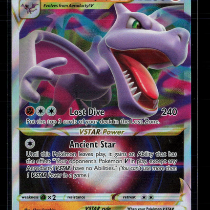 Pokemon 2022 Lost Origin Aerodactyl VSTAR #93/196