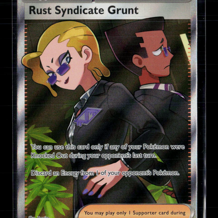 Pokemon 2026 Pitch Black Rust Syndicate Grunt SR FA #112/84