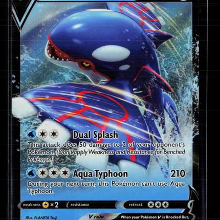 Pokemon 2023 Crown Zenith Kyogre V RR #37/159