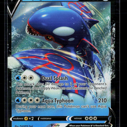 Pokemon 2023 Crown Zenith Kyogre V RR #37/159